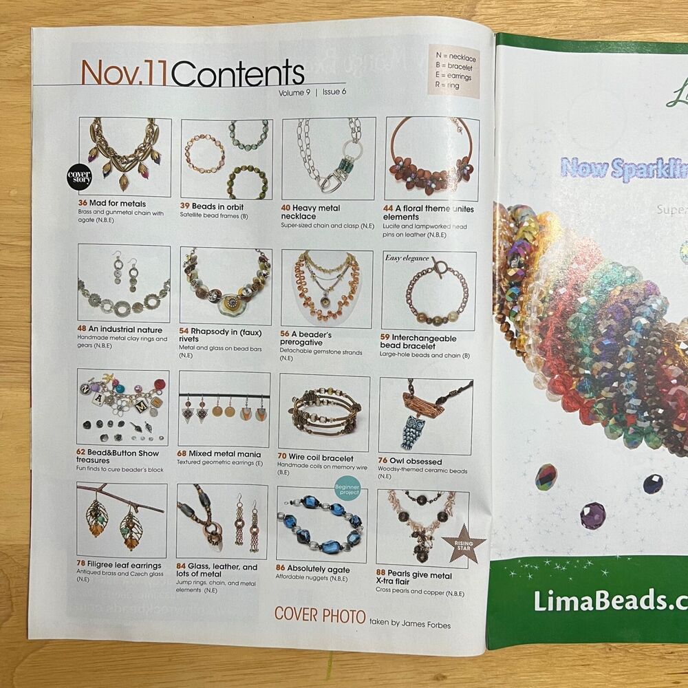 Magazine Lot BeadStyle May 2010 Jan and Nov 2011 Jan 2012 Jewelry Making Crafts - Picture 9 of 16
